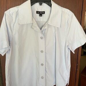 J. Crew gamine shirt in cotton poplin (pale blue)